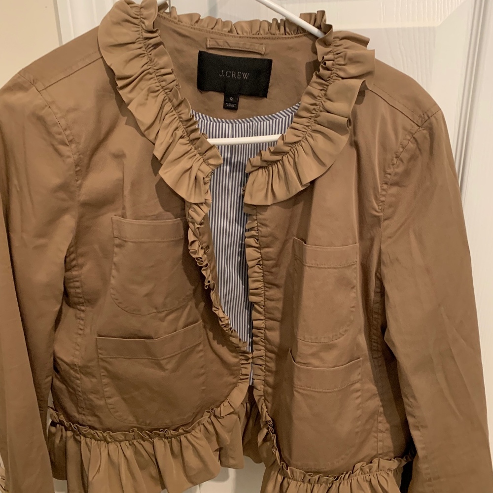 JCREW CHINO  RUFFLE JACKET